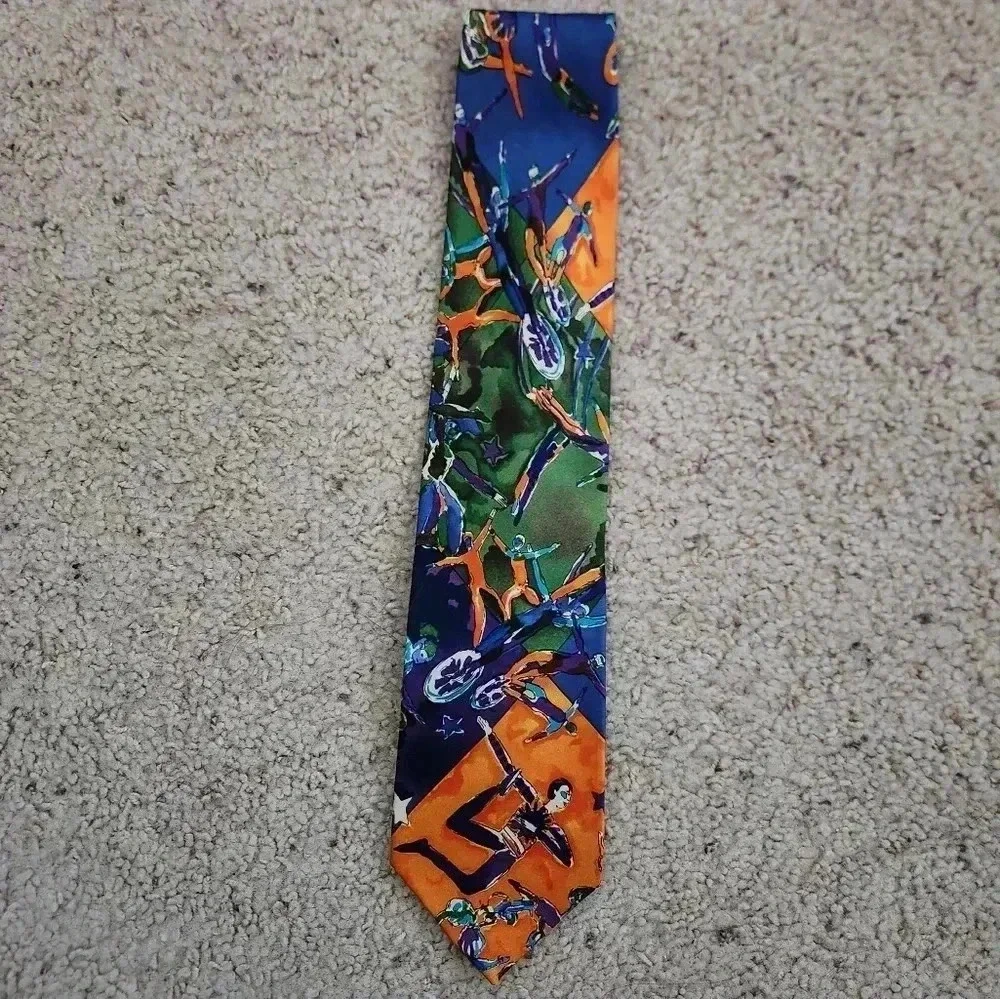 Balancine Inc Cirque Du Soleil World Premiere 1987 Men's Silk Tie
